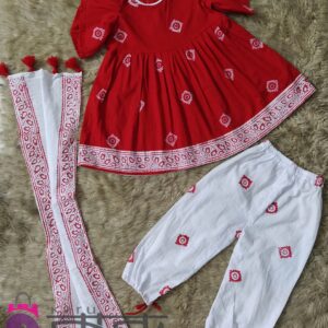Red & White Baby Three Piece | K3P-027