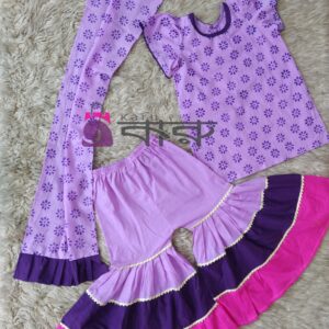 Lavender, Purple & Pink Baby Three Piece | K3P-045