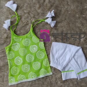 Lime & White Baby Two Piece | K2P-007