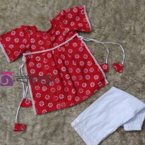 Red & White Baby Two Piece | K2P-009